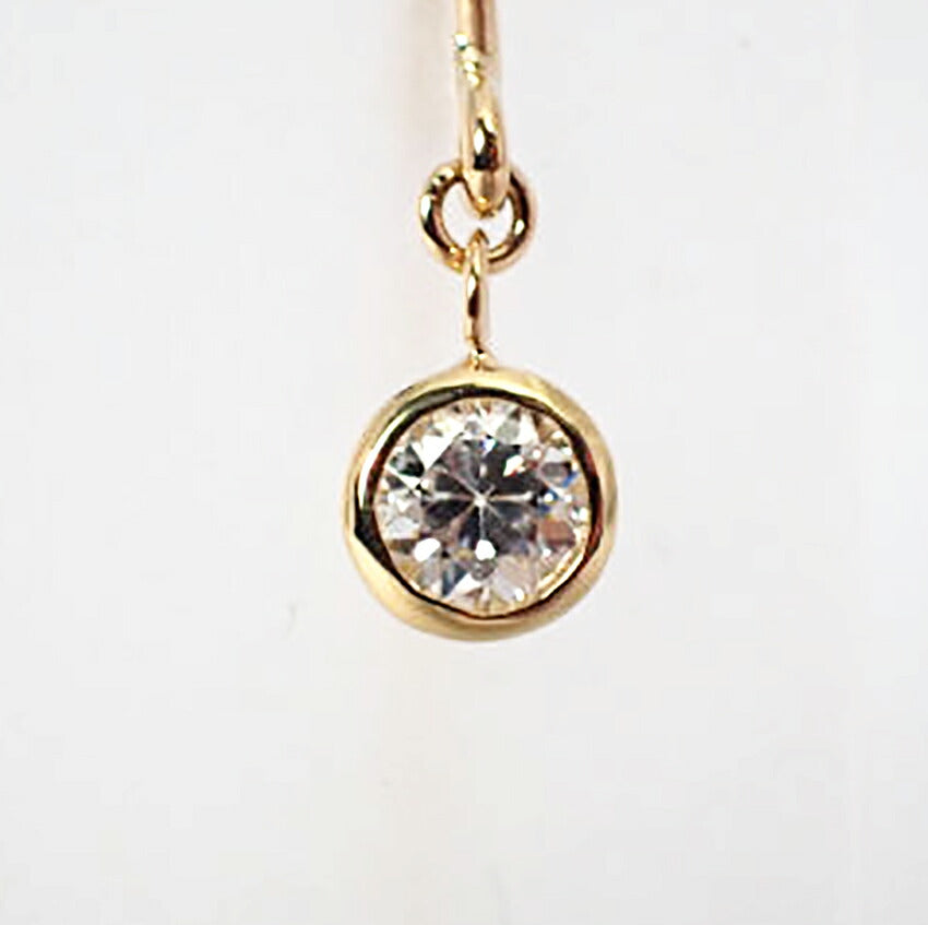 【新品】K18YG ダイヤモンド ピアス 0.10ct、0.10ct[i12-10］