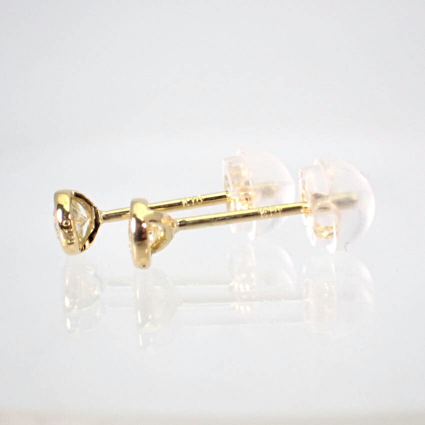 【新品】K18YG ダイヤモンド ピアス 0.1ct、0.1ct[i2-2］