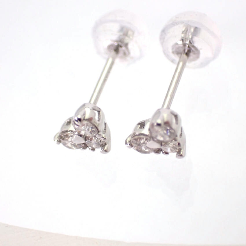 【新品】PT900 ダイヤモンド ハート ピアス 0.1ct、0.1ct[i2-3］