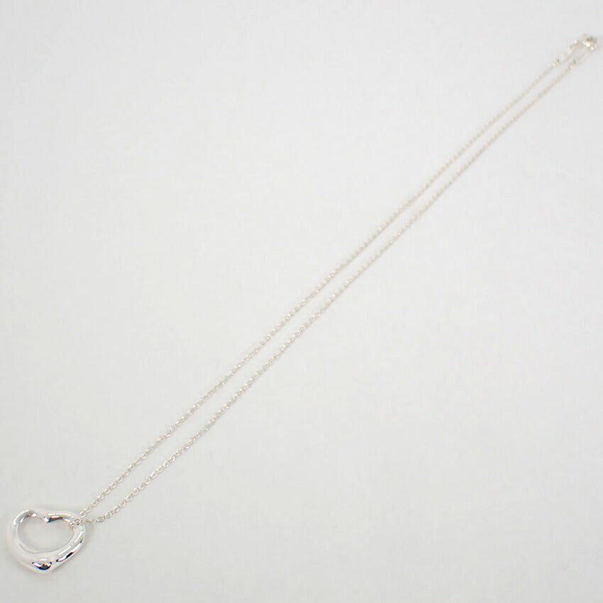 【中古】TIFFANY/ティファニー 925 オープンハート ペンダント/ネックレス/j10-8