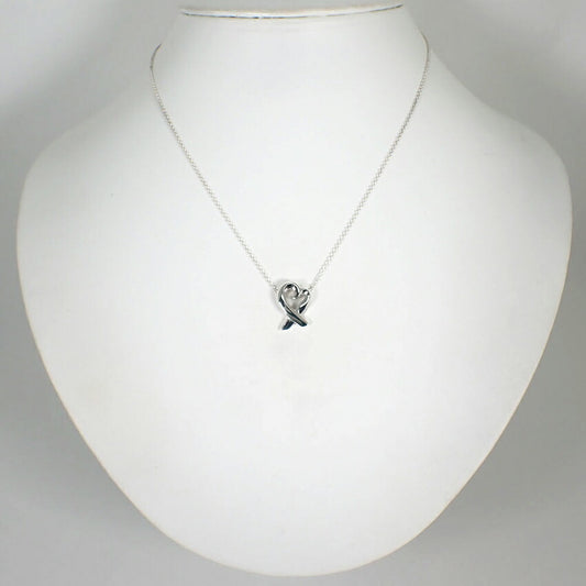 【中古】TIFFANY/ティファニー 925 ラビングハート ペンダント/ネックレス/j100-4