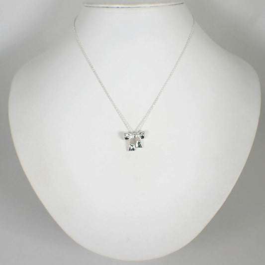 【中古】TIFFANY/ティファニー 925 リボン ペンダント/ネックレス/j100-8