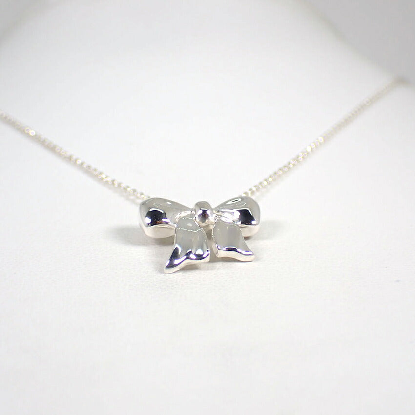 【中古】TIFFANY/ティファニー 925 リボン ペンダント/ネックレス/j100-8