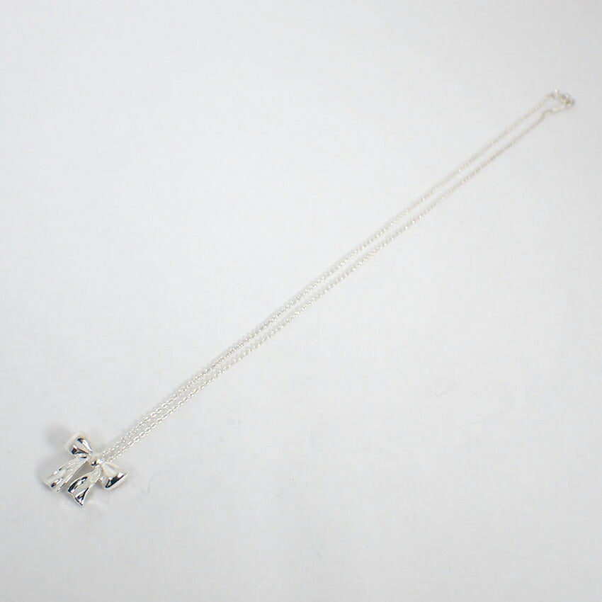 【中古】TIFFANY/ティファニー 925 リボン ペンダント/ネックレス/j100-8