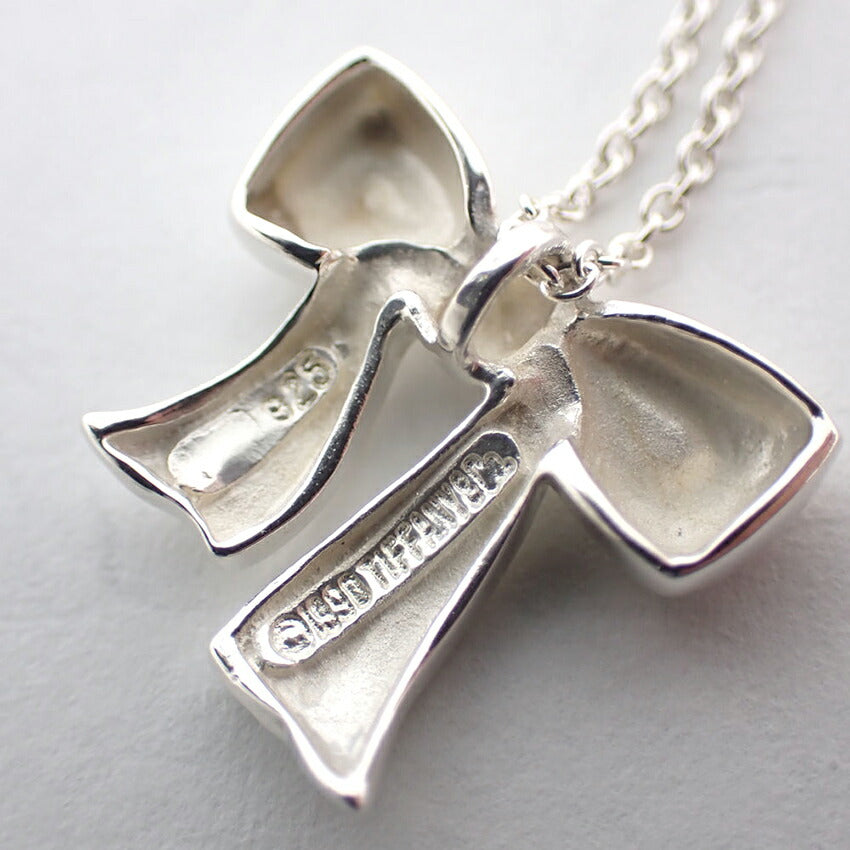 【中古】TIFFANY/ティファニー 925 リボン ペンダント/ネックレス/j100-8