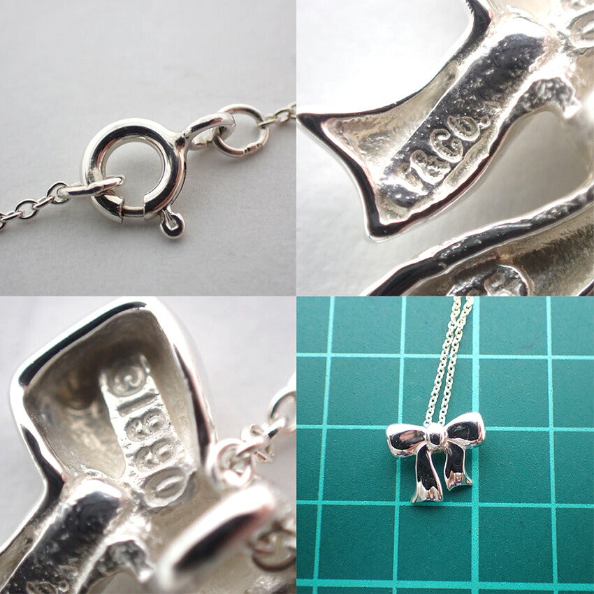 【中古】TIFFANY/ティファニー 925 リボン ペンダント/ネックレス/j101-5