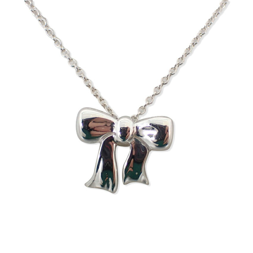 【中古】TIFFANY/ティファニー 925 リボン ペンダント/ネックレス/j101-5
