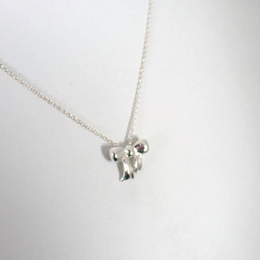 【中古】TIFFANY/ティファニー 925 リボン ペンダント/ネックレス/j101-5