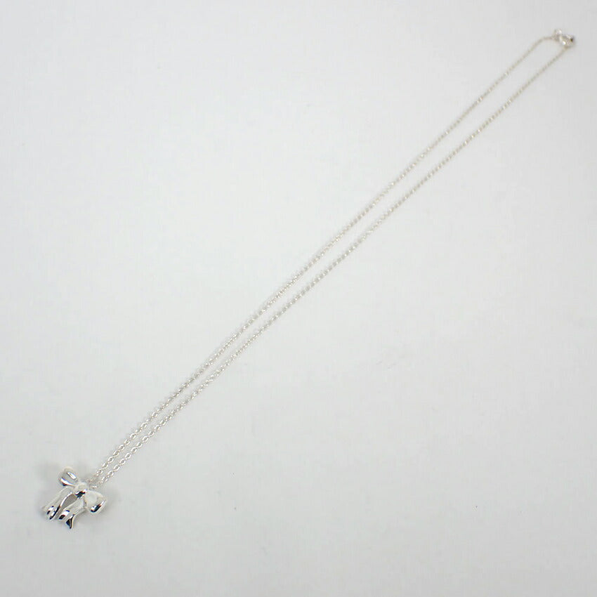 【中古】TIFFANY/ティファニー 925 リボン ペンダント/ネックレス/j101-5