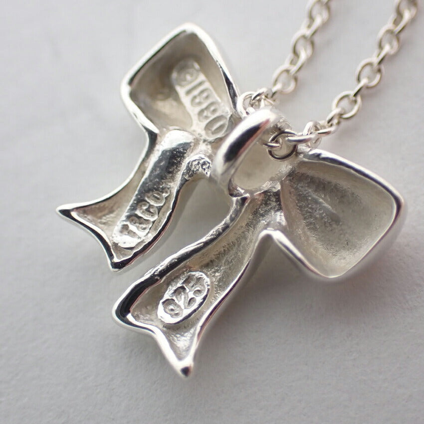 【中古】TIFFANY/ティファニー 925 リボン ペンダント/ネックレス/j101-5