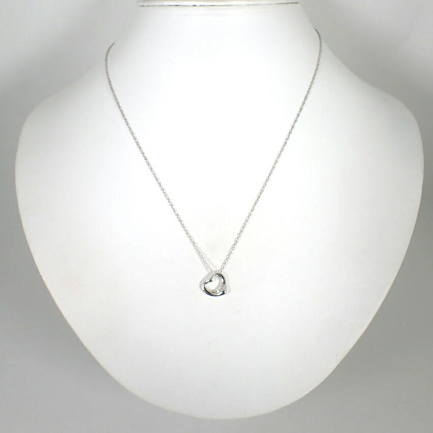 【中古】TIFFANY/ティファニー 925 オープンハート ペンダント/ネックレス/j101-6