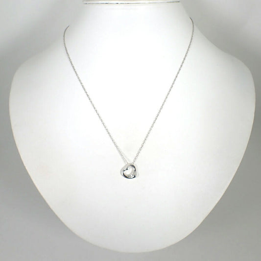 【中古】TIFFANY/ティファニー 925 オープンハート ペンダント/ネックレス/j101-6