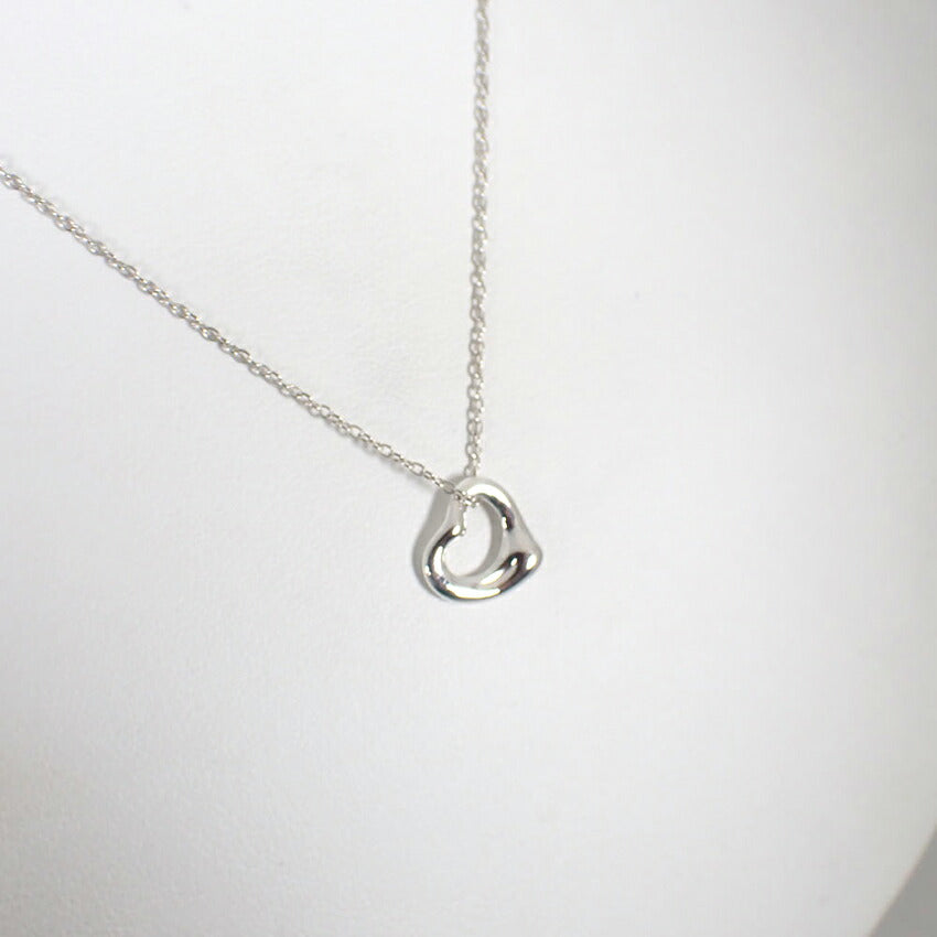 【中古】TIFFANY/ティファニー 925 オープンハート ペンダント/ネックレス/j101-6