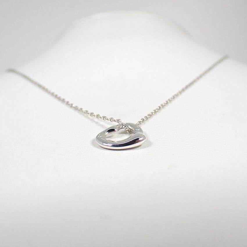 【中古】TIFFANY/ティファニー 925 オープンハート ペンダント/ネックレス/j101-6