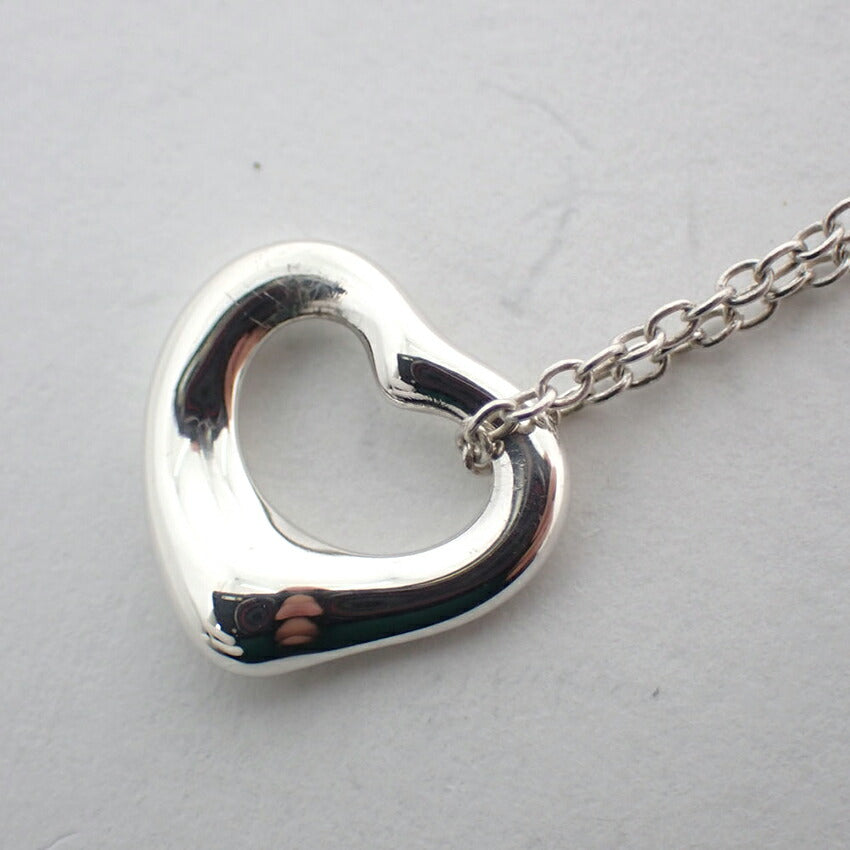 【中古】TIFFANY/ティファニー 925 オープンハート ペンダント/ネックレス/j101-6