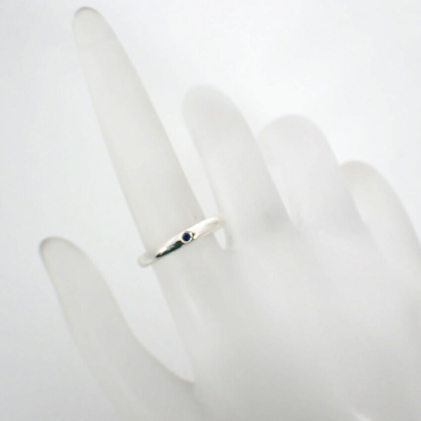 【中古】TIFFANY/ティファニー 925 サファイア スタッキングバンド リング /9号/j101-7