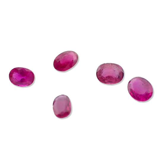 天然ルビー/ルース/5PC/1.32ct/鑑定済//j108-23
