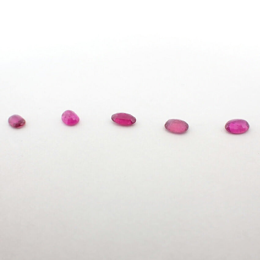 天然ルビー/ルース/5PC/1.32ct/鑑定済//j108-23