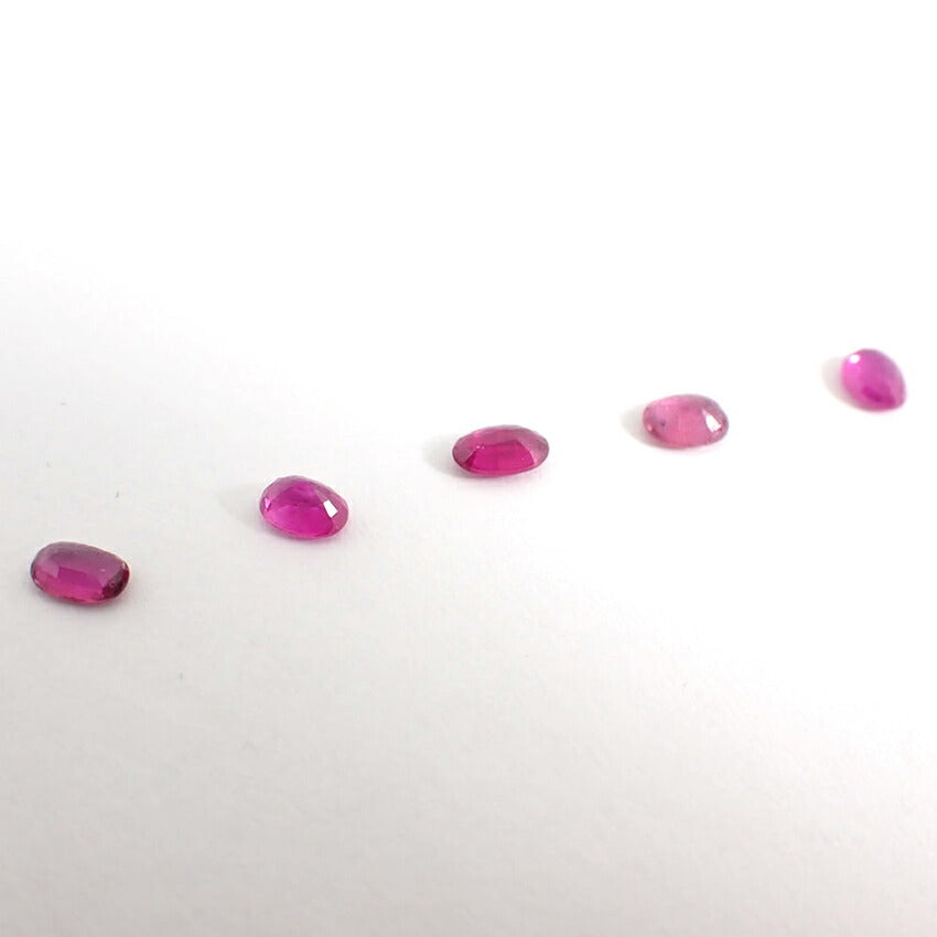 天然ルビー/ルース/5PC/1.32ct/鑑定済//j108-23