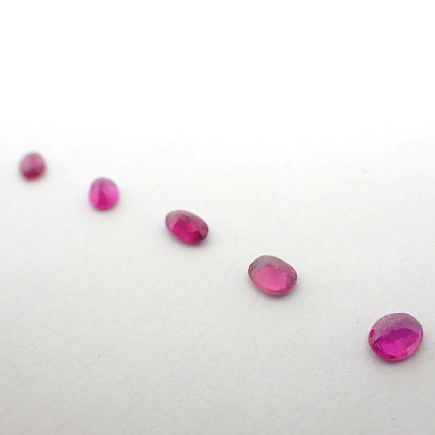天然ルビー/ルース/5PC/1.32ct/鑑定済//j108-23