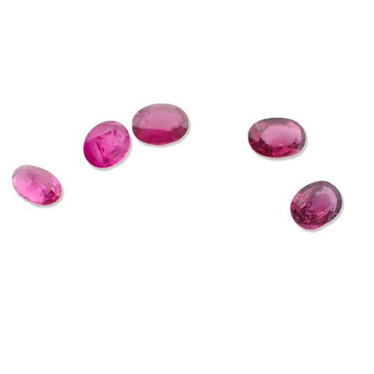 天然ルビー/ルース/5PC/1.664ct/鑑定済//j108-24