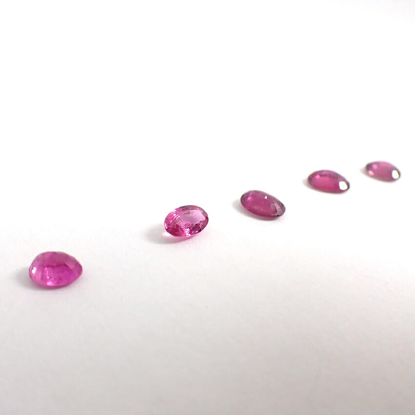 天然ルビー/ルース/5PC/1.664ct/鑑定済//j108-24