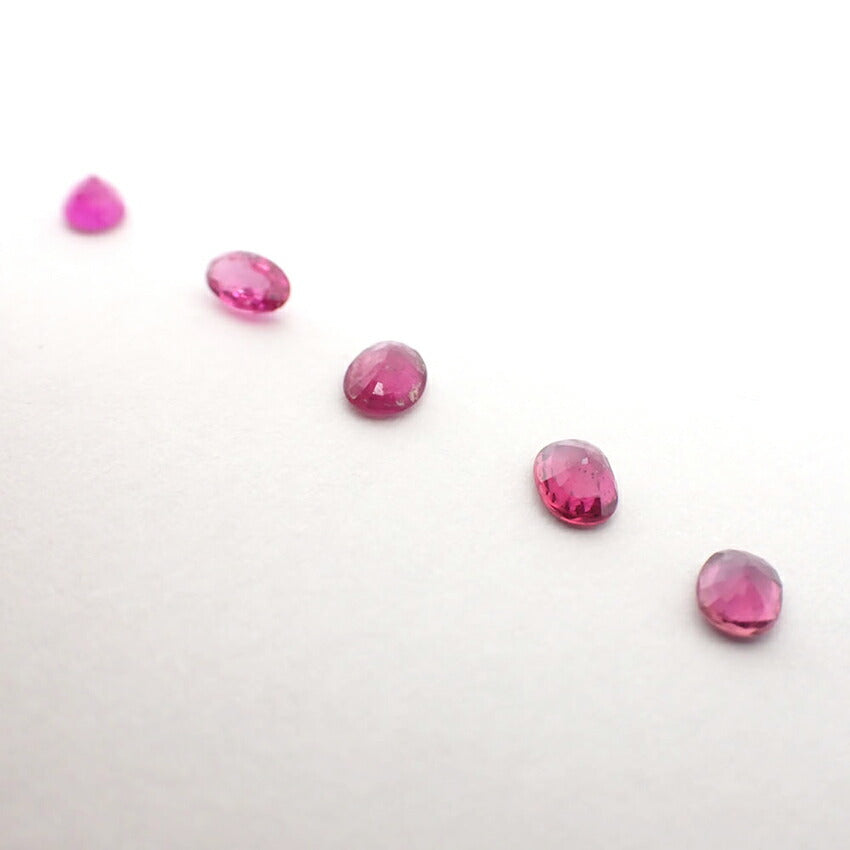 天然ルビー/ルース/5PC/1.664ct/鑑定済//j108-24