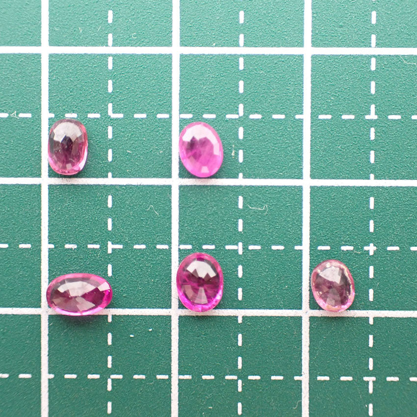 天然ルビー/ルース/5PC/1.435ct/鑑定済//j108-25