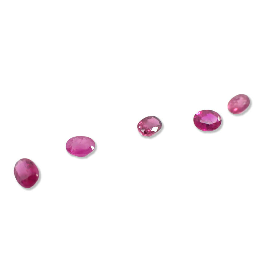 天然ルビー/ルース/5PC/1.435ct/鑑定済//j108-25
