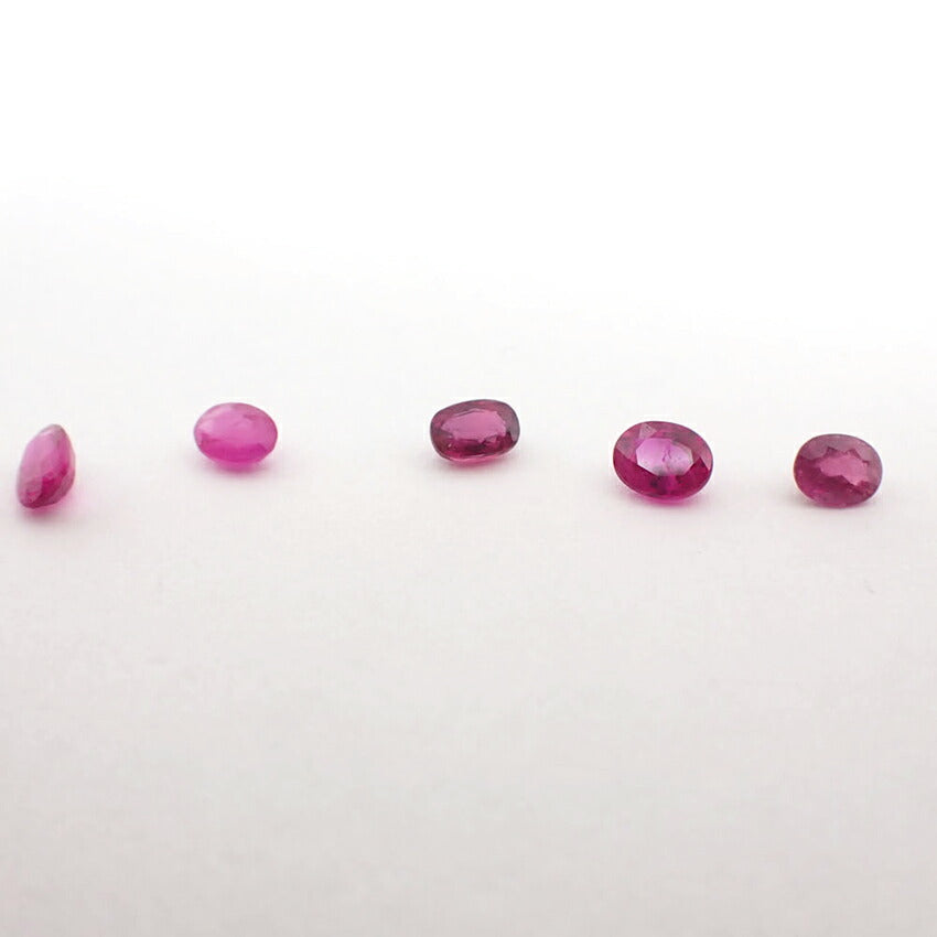 天然ルビー/ルース/5PC/1.435ct/鑑定済//j108-25