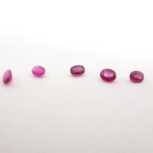 天然ルビー/ルース/5PC/1.435ct/鑑定済//j108-25