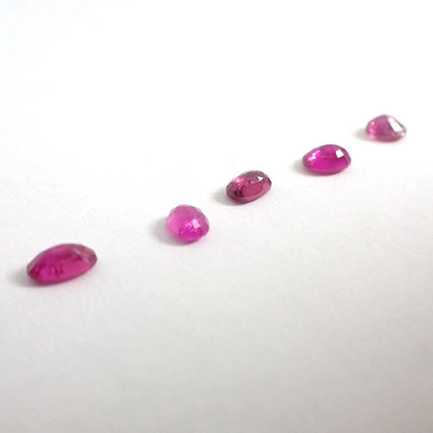 天然ルビー/ルース/5PC/1.435ct/鑑定済//j108-25