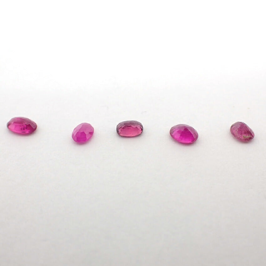 天然ルビー/ルース/5PC/1.435ct/鑑定済//j108-25