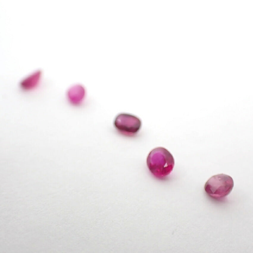 天然ルビー/ルース/5PC/1.435ct/鑑定済//j108-25