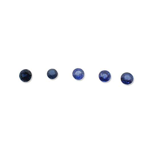 天然サファイヤ/ルース/5PC/1.336ct/鑑定済//j108-27