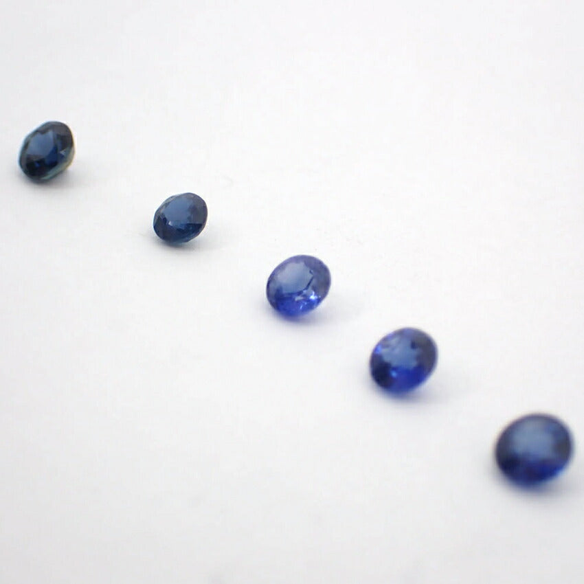 天然サファイヤ/ルース/5PC/1.336ct/鑑定済//j108-27