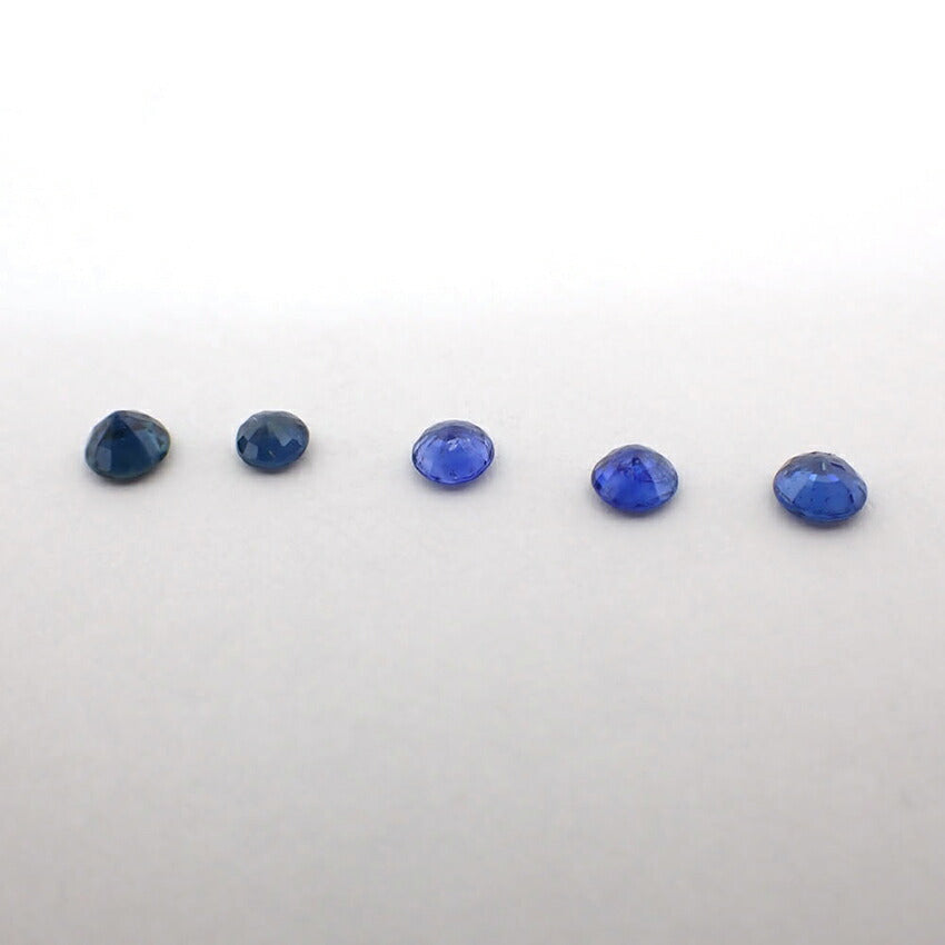 天然サファイヤ/ルース/5PC/1.336ct/鑑定済//j108-27