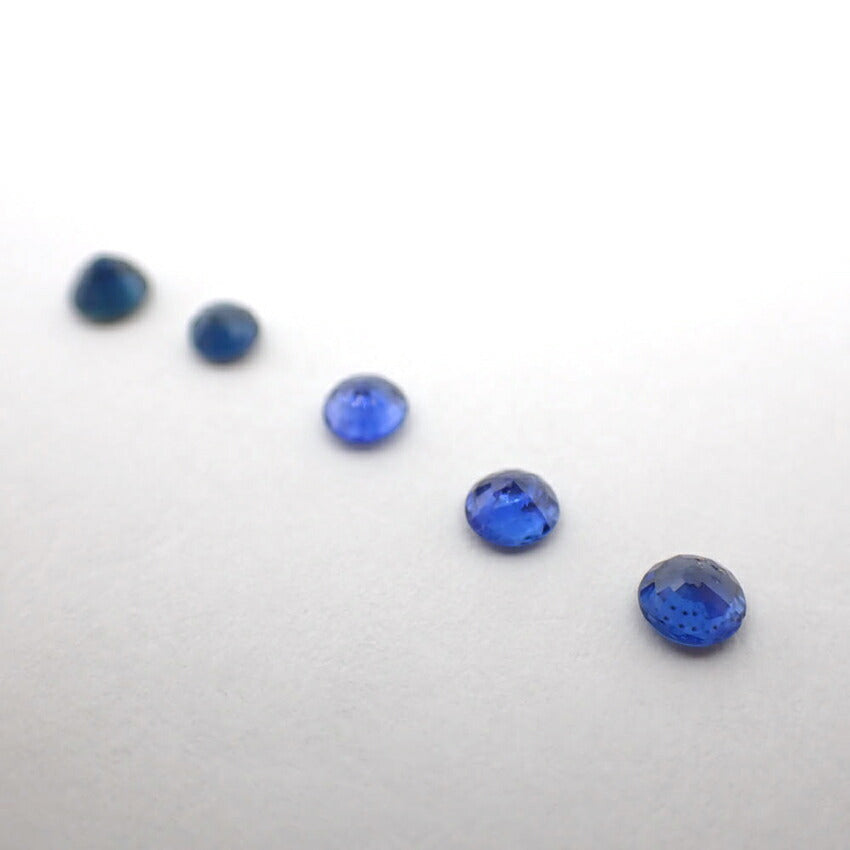 天然サファイヤ/ルース/5PC/1.336ct/鑑定済//j108-27