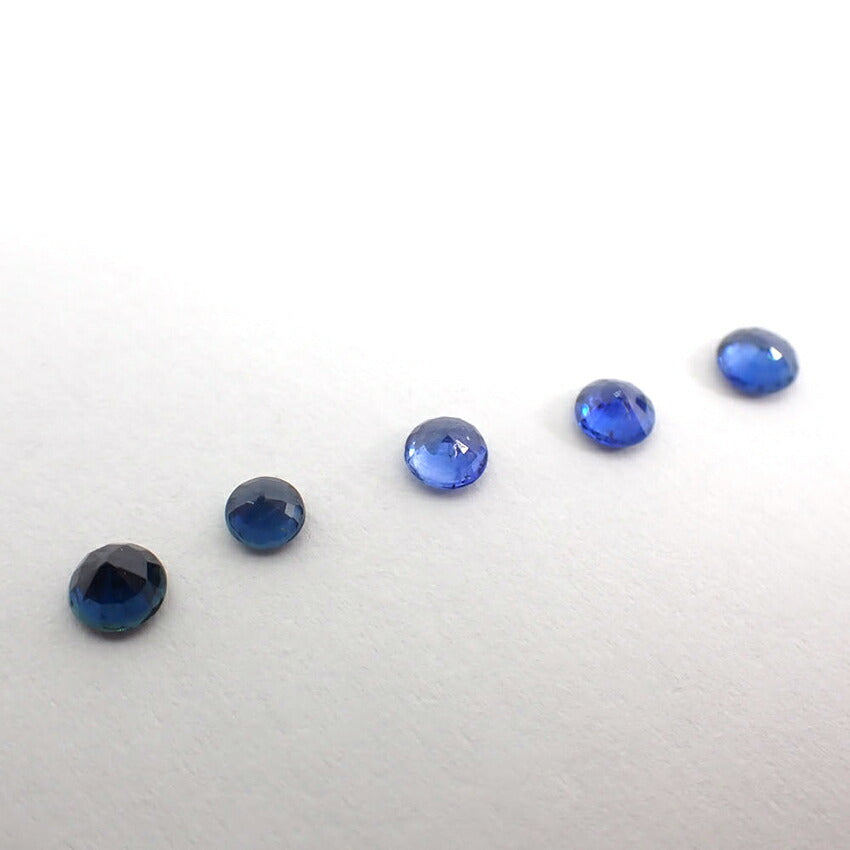 天然サファイヤ/ルース/5PC/1.336ct/鑑定済//j108-27