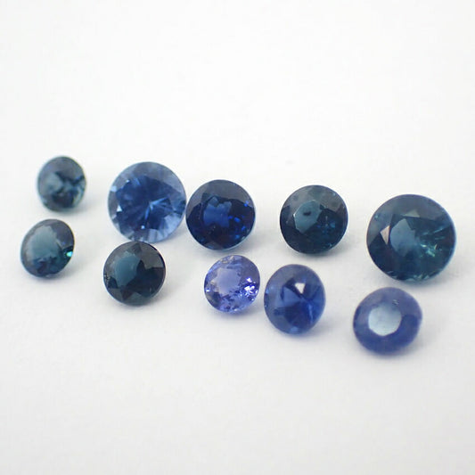天然サファイヤ/ルース/10PC/2.60ct/鑑定済//j108-28