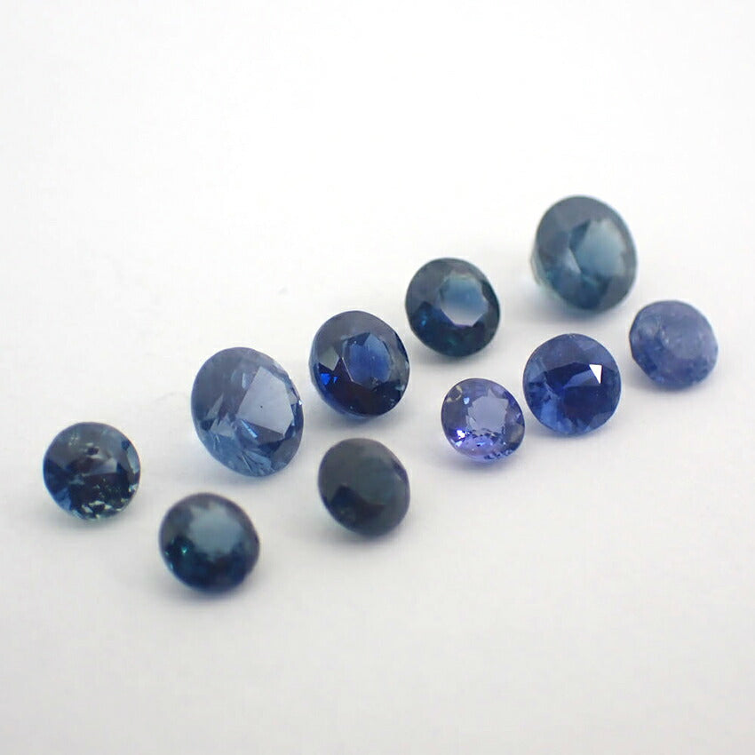天然サファイヤ/ルース/10PC/2.60ct/鑑定済//j108-28