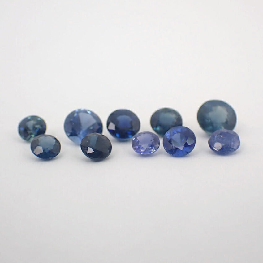 天然サファイヤ/ルース/10PC/2.60ct/鑑定済//j108-28