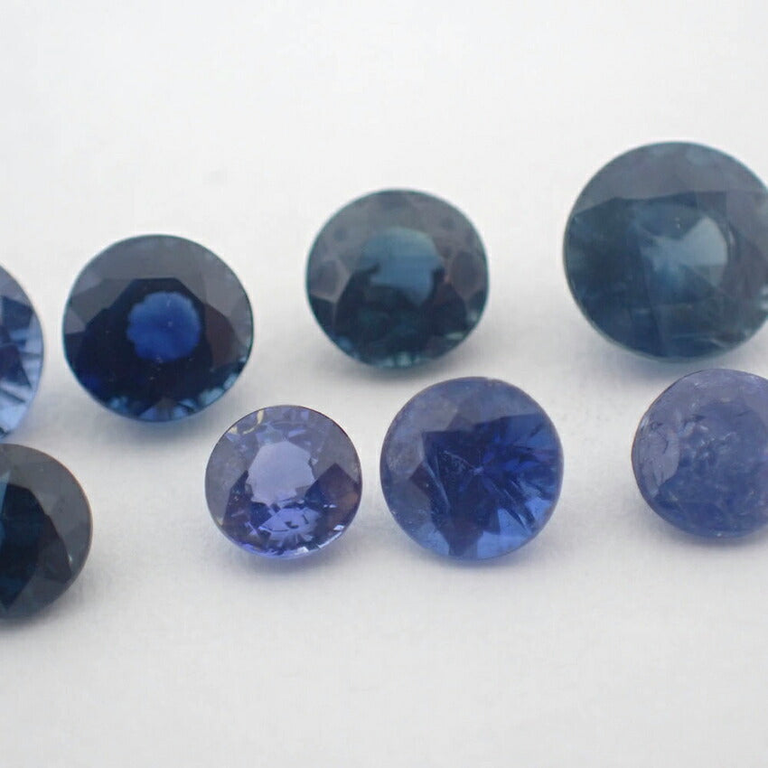 天然サファイヤ/ルース/10PC/2.60ct/鑑定済//j108-28