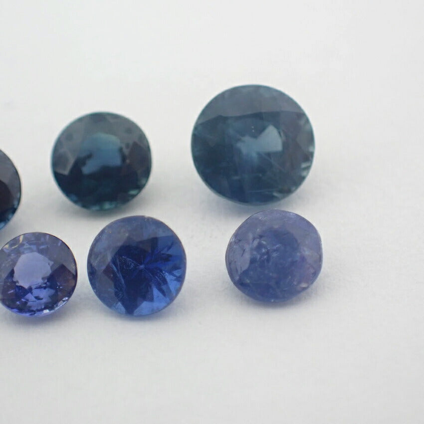 天然サファイヤ/ルース/10PC/2.60ct/鑑定済//j108-28