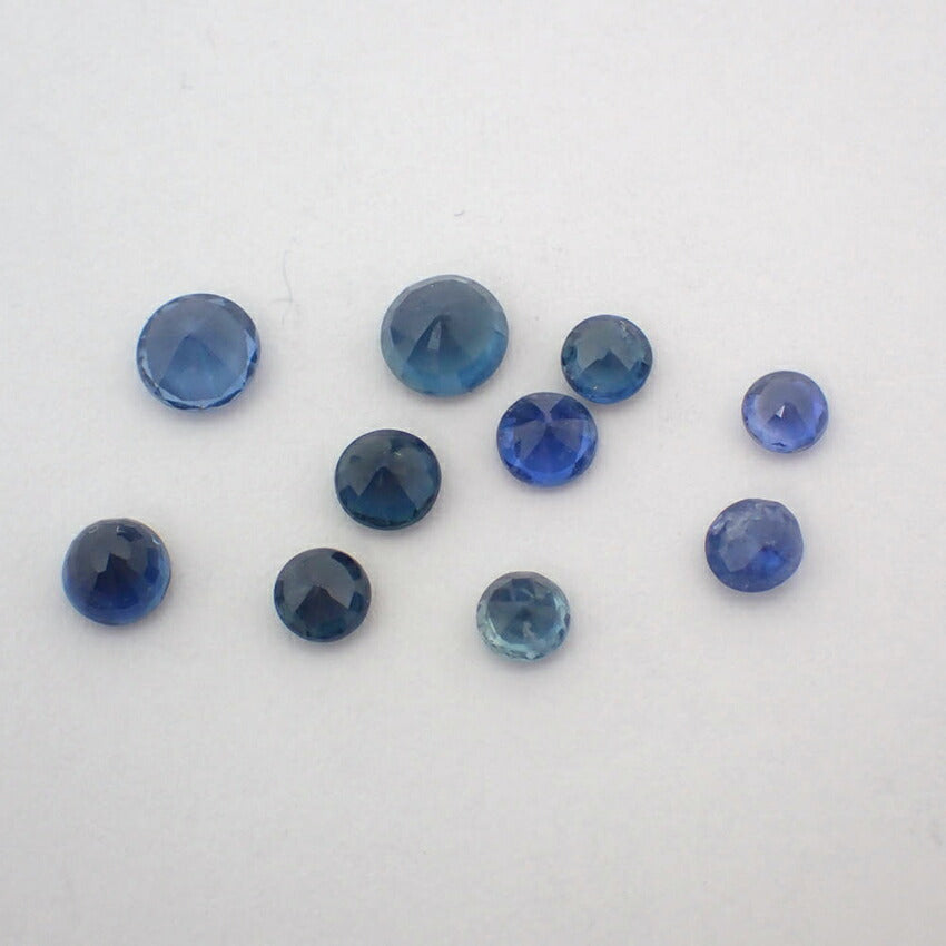 天然サファイヤ/ルース/10PC/2.60ct/鑑定済//j108-28