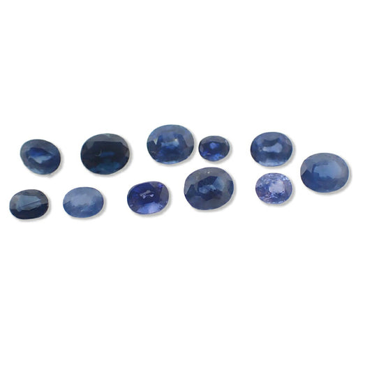天然サファイヤ/ルース/11PC/3.97ct/鑑定済//j108-29