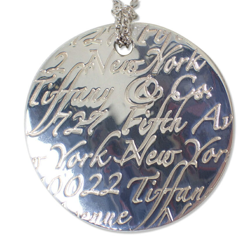 【中古】TIFFANY/ティファニー 925 ノーツ ラウンド ペンダント/ネックレス/j109-9