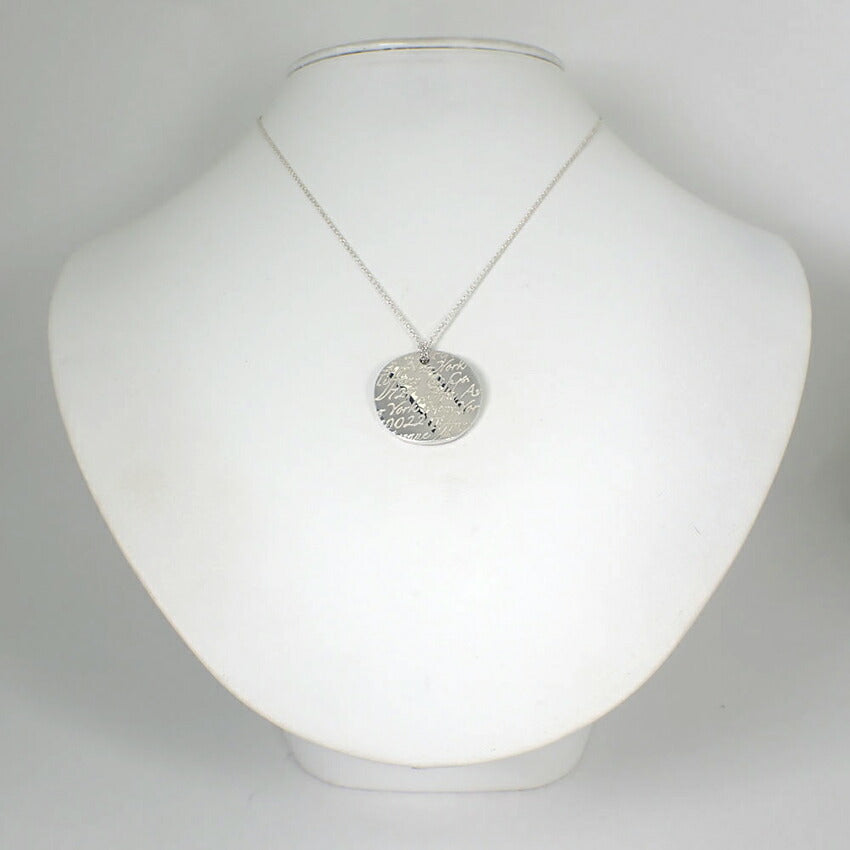 【中古】TIFFANY/ティファニー 925 ノーツ ラウンド ペンダント/ネックレス/j109-9