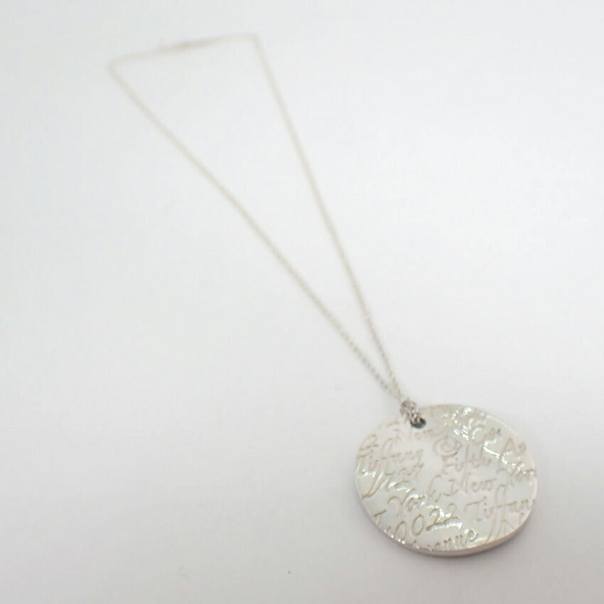 【中古】TIFFANY/ティファニー 925 ノーツ ラウンド ペンダント/ネックレス/j109-9