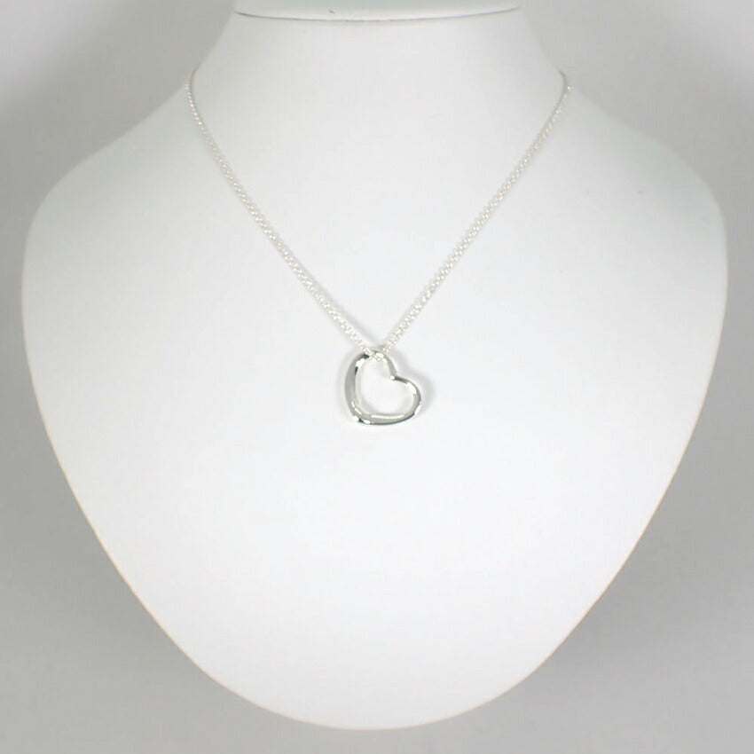 【中古】TIFFANY/ティファニー 925 オープンハート ペンダント/ネックレス/j11-3